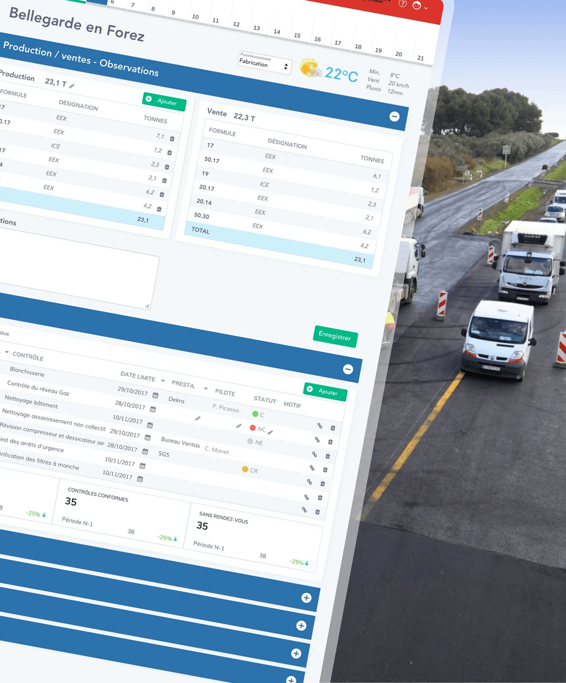 Suite logicielle de pilotage industriel “InDustry4.0” — screen eiffage